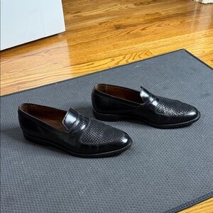 Allen Edmonds Black Leather Woven Slip-On Loafers. Size 10 Carlsbad
